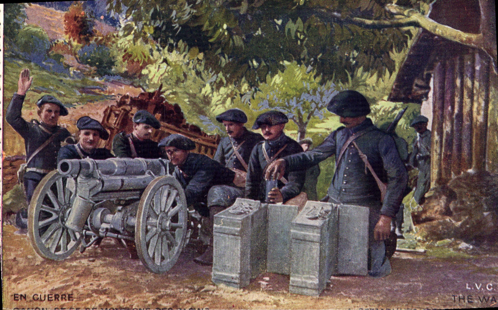 Soldats en guerre — Dépôt de munitions — L.V.C. THE WA