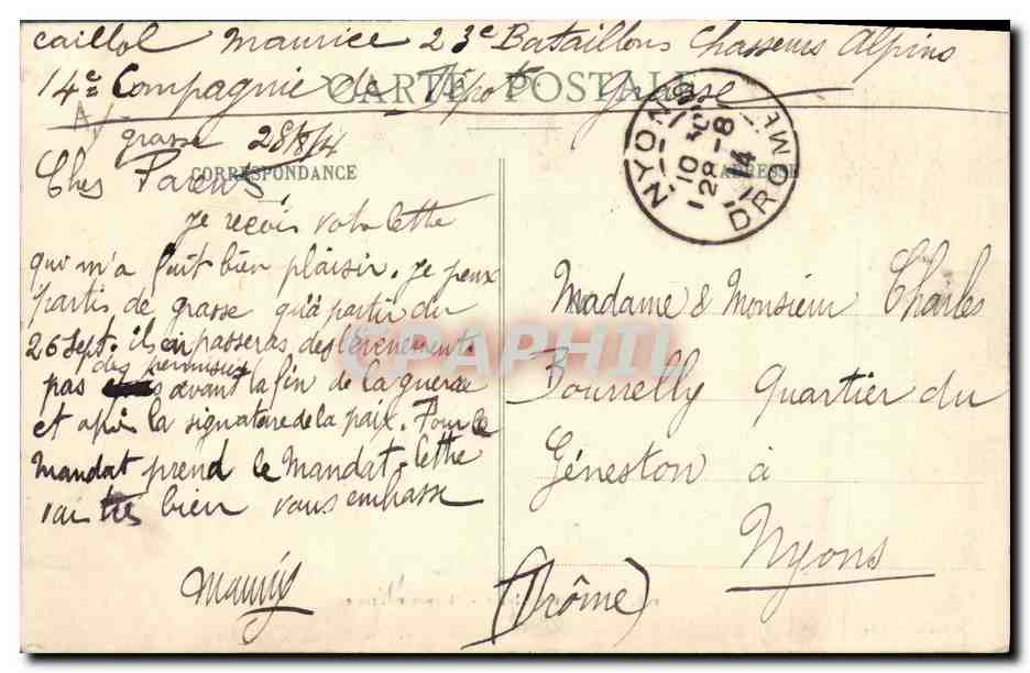 Chasseurs Alpins - Skieurs militaires — A. Sauvaigo, Nice, n°118 — Reverso