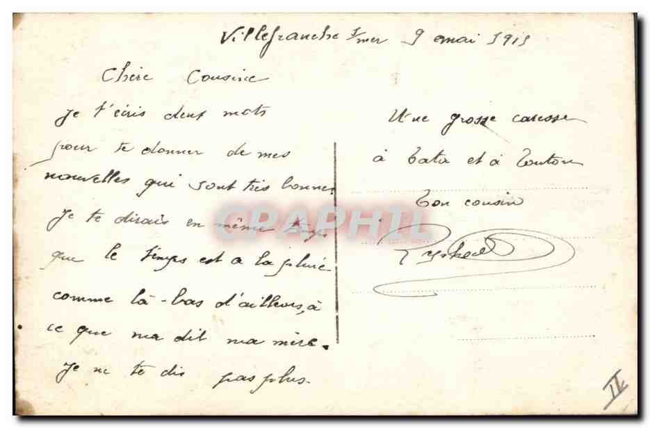 CPA Militaria Chasseurs alpins  — Rückseite