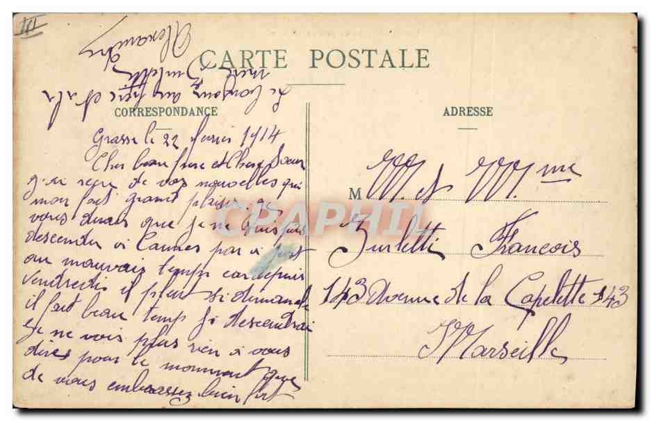 CPA Militaria Chasseurs alpins en reconnaissance — Rückseite