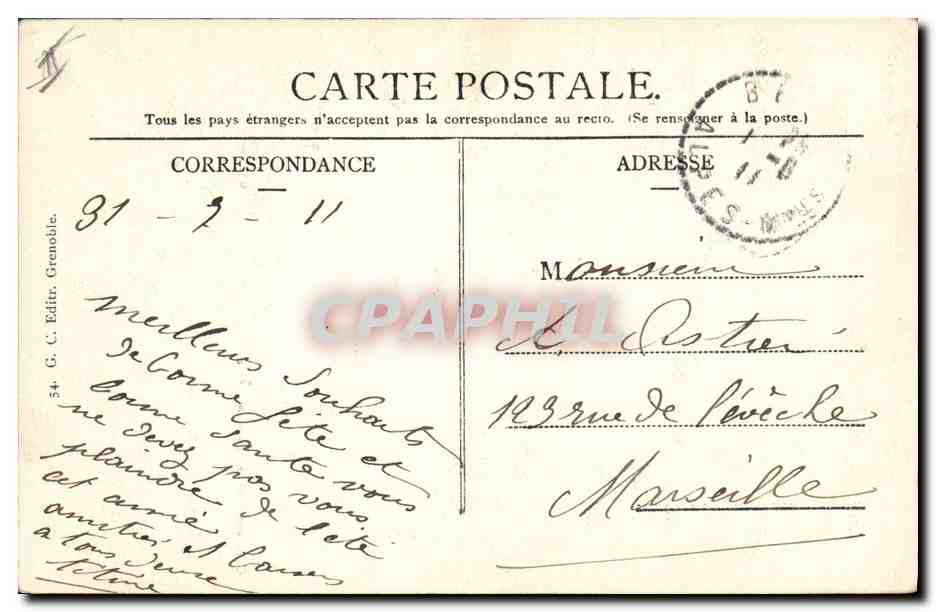 CPA Militaria Chasseurs alpins Alpes — Rückseite