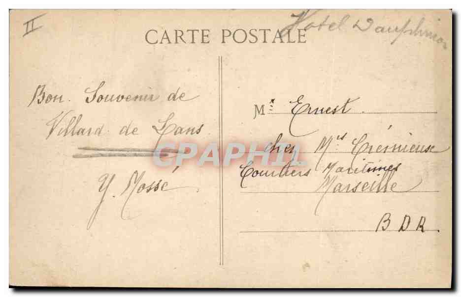 CPA Militaria Chasseurs alpins Dauphine Le Vercors Entree des gorges de la Bourne Artillerie alpine en manoeuvre  — Rückseite