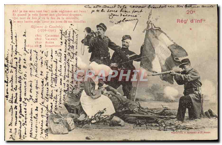 Régiment de Cambresis — 1776-1791 — Phototype A. Berneval & Cie, Nandy