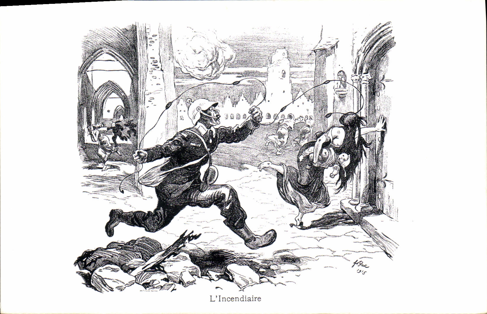 CPA Militaria L'incendiaire 