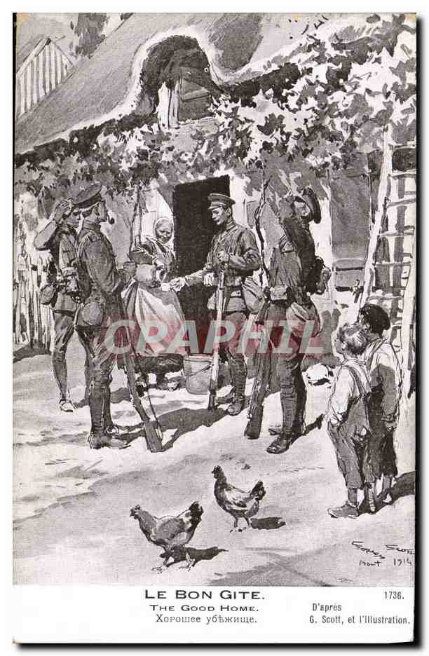 CPA Militaria Le bon gite Scott L'illustration 
