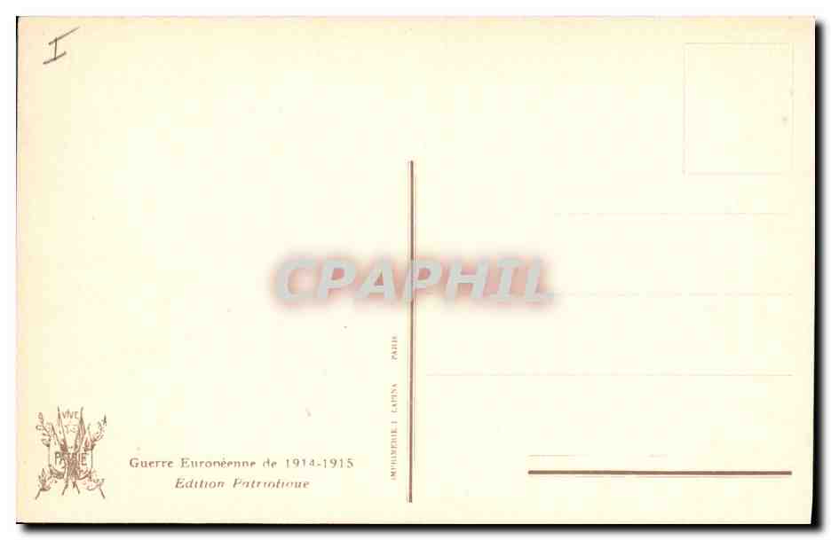 CPA Militaria Enfant Graine de poilu  — Rückseite