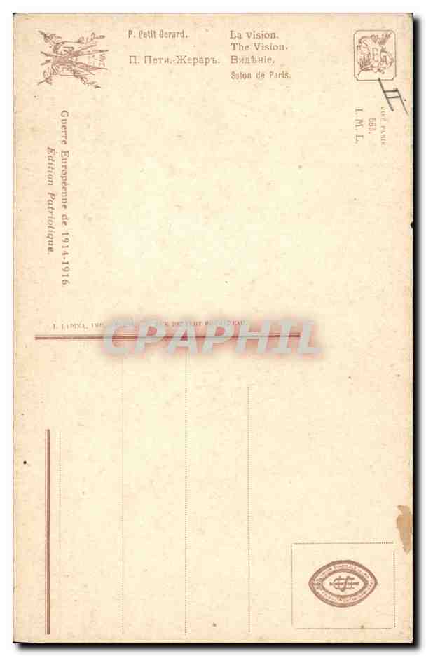 CPA Militaria Petit Gerard La vision  — Rückseite