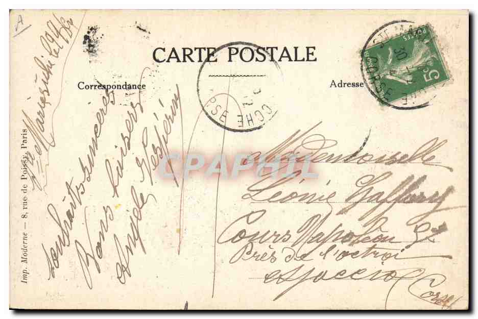 CPA Militaria SM Albert 1er l'heroique roi des Belges et le general Leman  — Rückseite