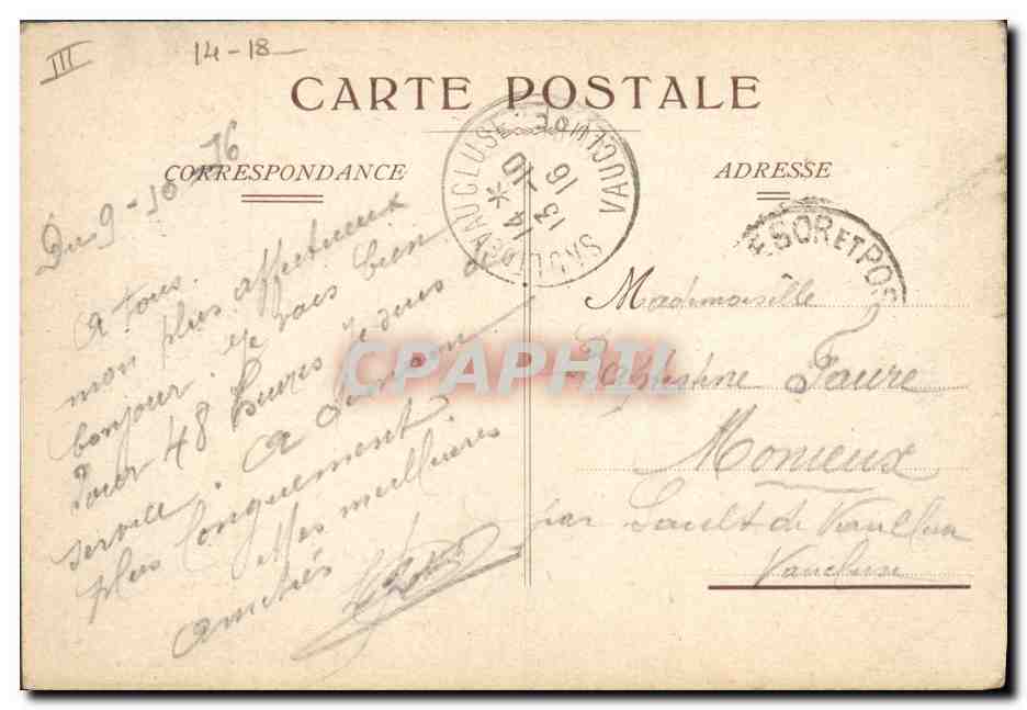 CPA Militaria La France le soldat du Christ  — Rückseite