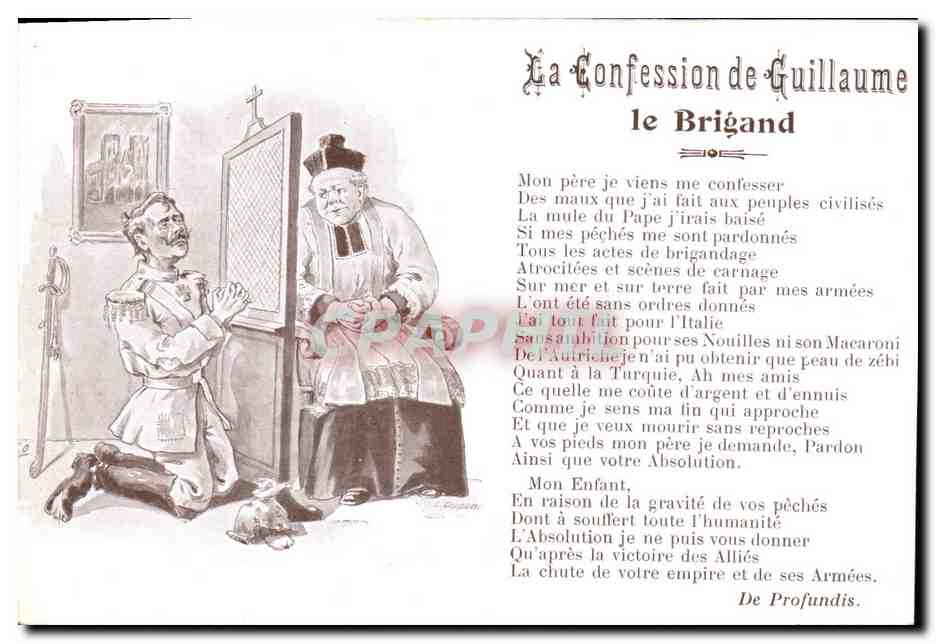 CPA Militaria La confession de Guillaume Le Brigand 
