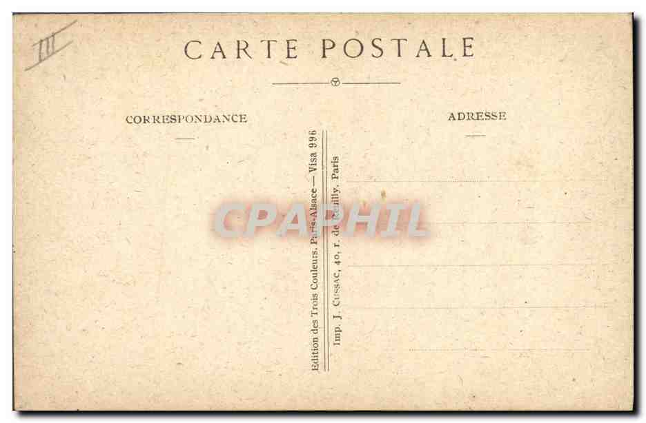 CPA Militaria Le glorieux retour Alsace  — Verso