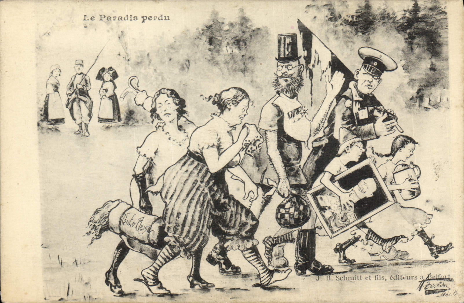 CPA Militaria Le paradis perdu 