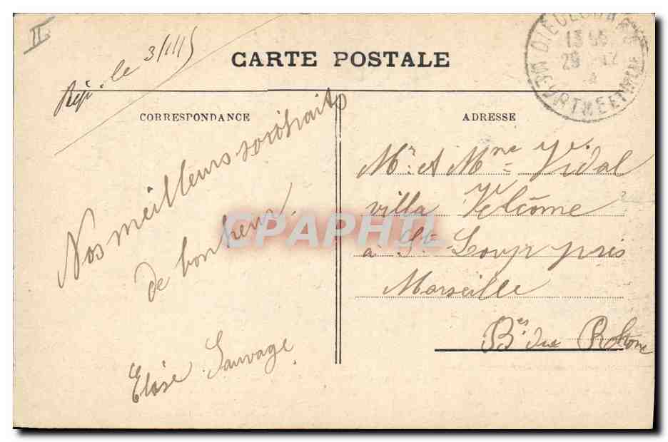 CPA Militaria Au combat de Luneville  — Rückseite