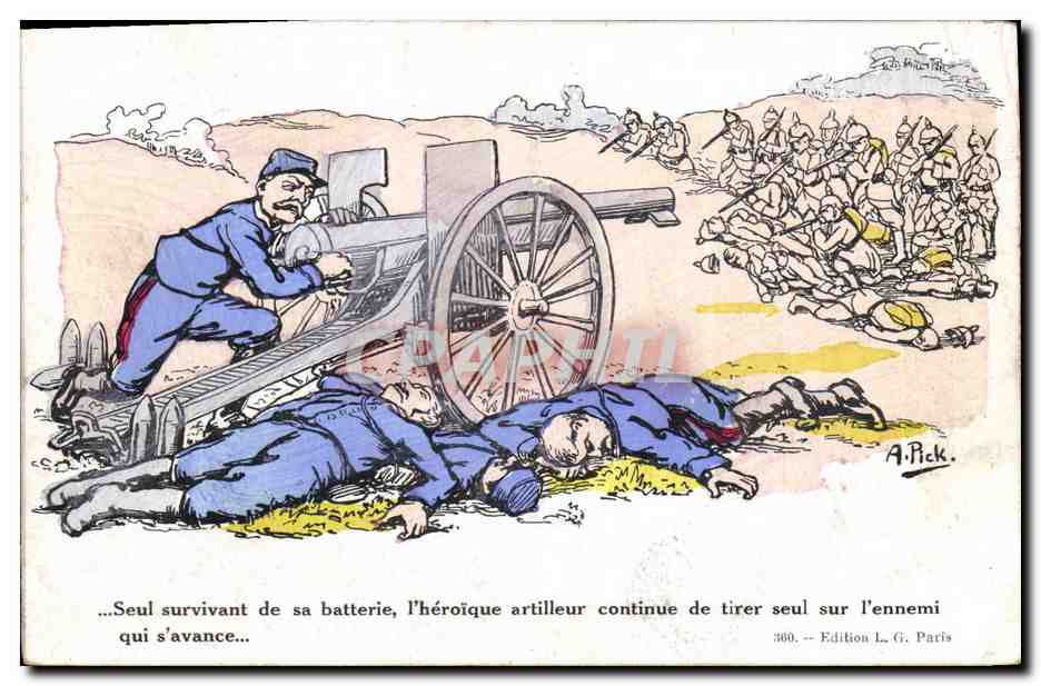 CPA Militaria Canon 