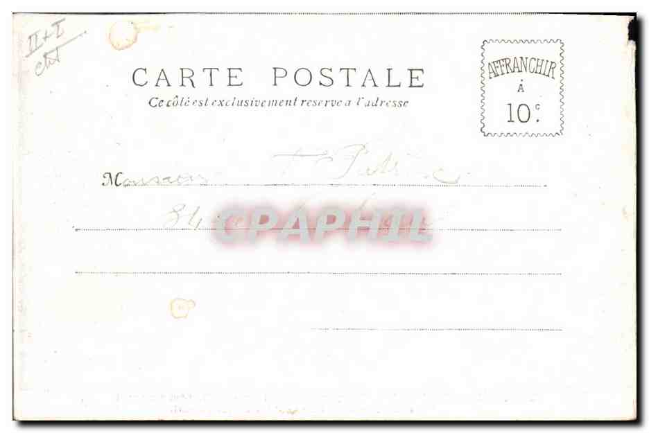 CPA Theatre Dejazet Ferdinand le Noceur Leon Gandillot Chez Fourageot L'arrivee du mari — Verso