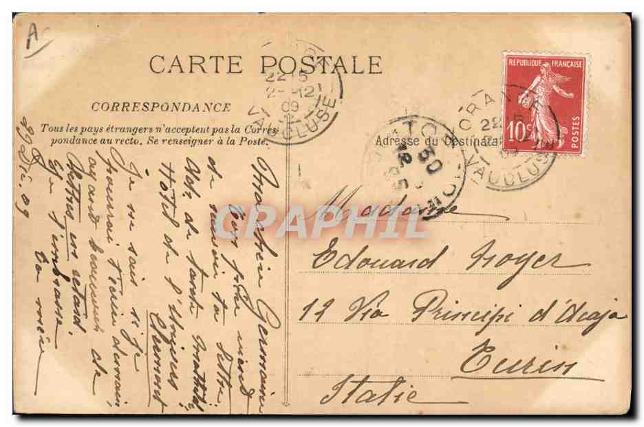 CPA Theatre antique d'Orange Citharis 1er Acte  — Verso