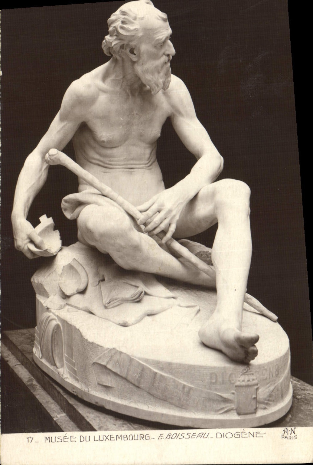 Statue de Diogène — Musée du Luxembourg — E. Boisseau — J.N. Paris