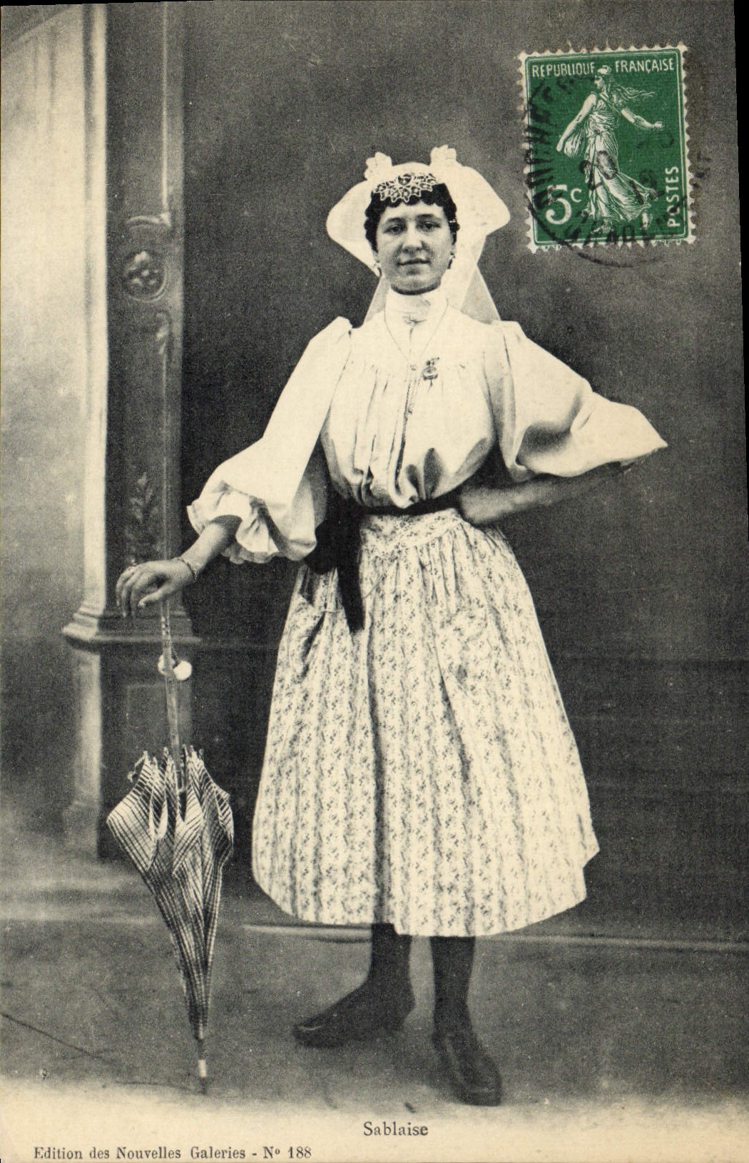 CPA Folklore Sablaise