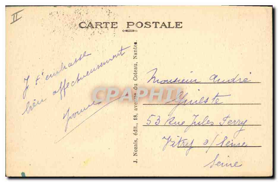 CPA Folklore Les Sables d'Olonne Jeune Sablaise — Rückseite