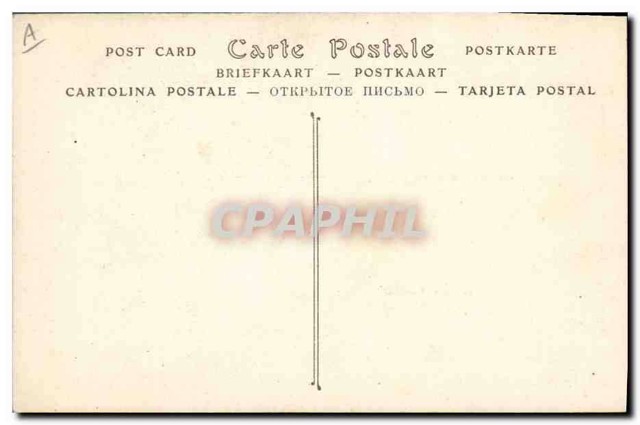 CPA Folklore Une Sablaise Elle songe — Verso