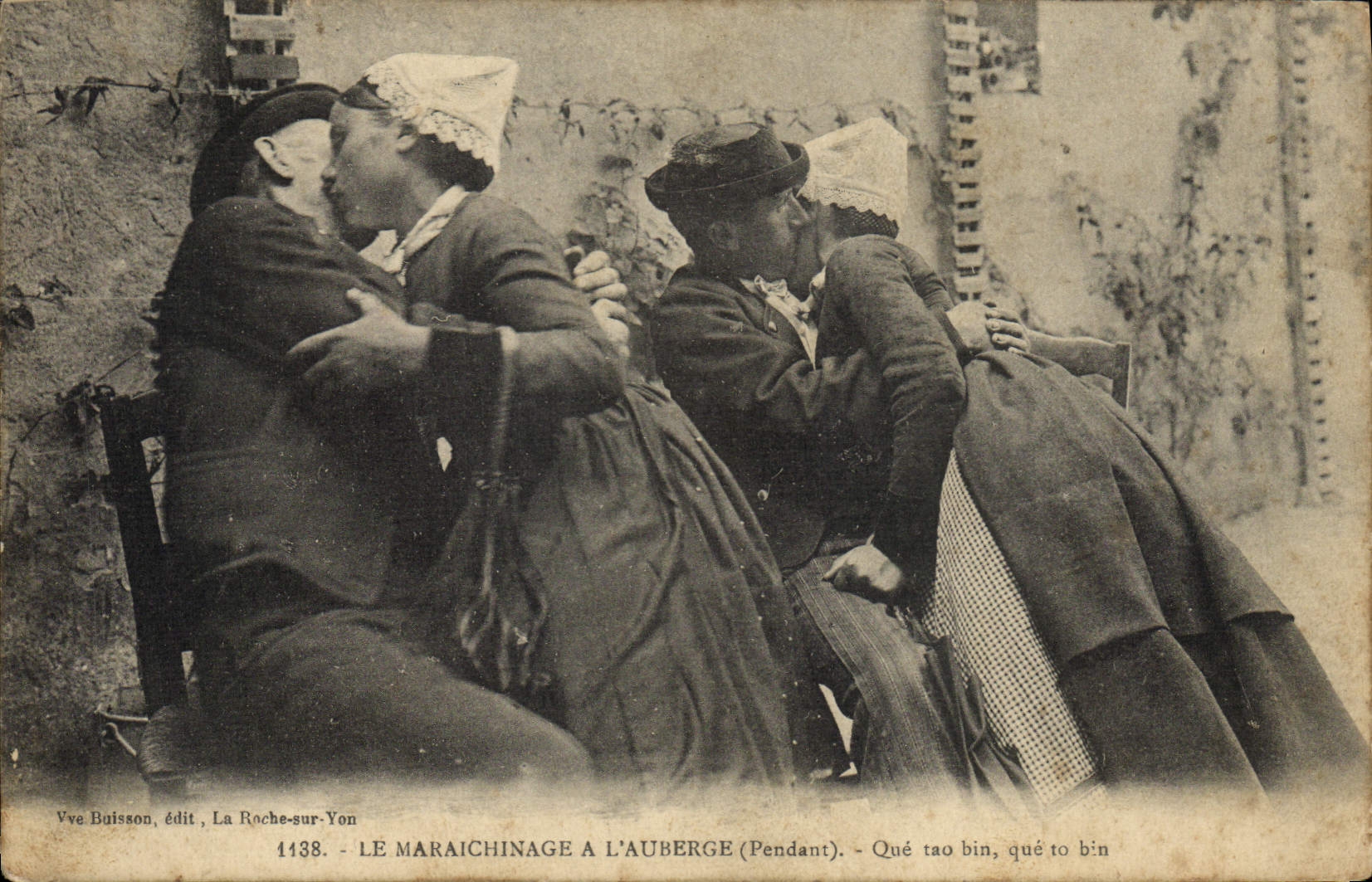 CPA Folklore Le maraichinage a l'auberge Pendant 