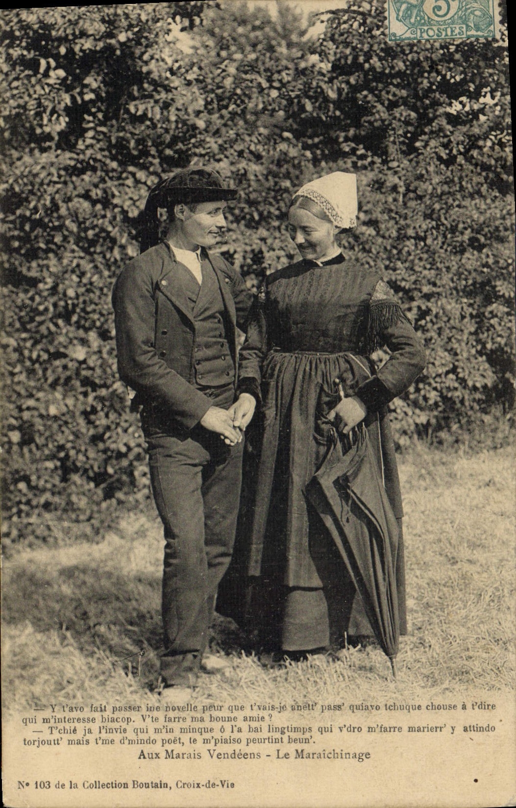 CPA Folklore Aux marais Vendeens Le maraichinage