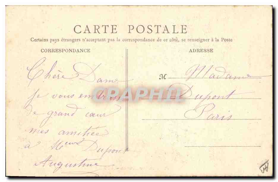 CPA Folklore Arrondissement de la Roche sur Yon Vendee — Verso