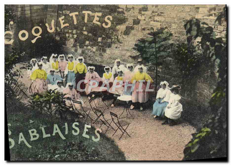 CPA Folklore Coquettes Sablaises