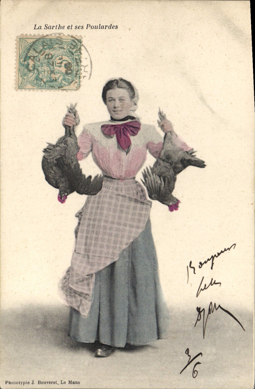 CPA Folklore La Sarthe et les poulardes