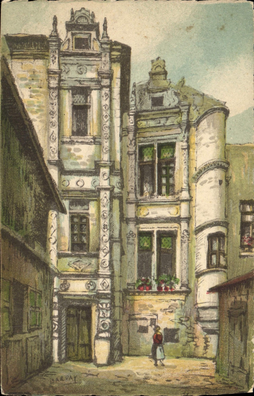 CPA Fantaisie Illustrateur Angouleme La maison de St Simon