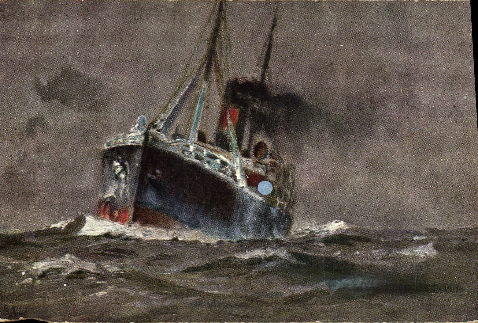 CPA Fantaisie Illustrateur Bateau 