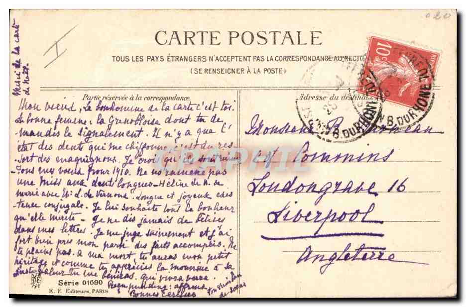 CPA Fantaisie Illustrateur Femme Bonne annee — Rückseite
