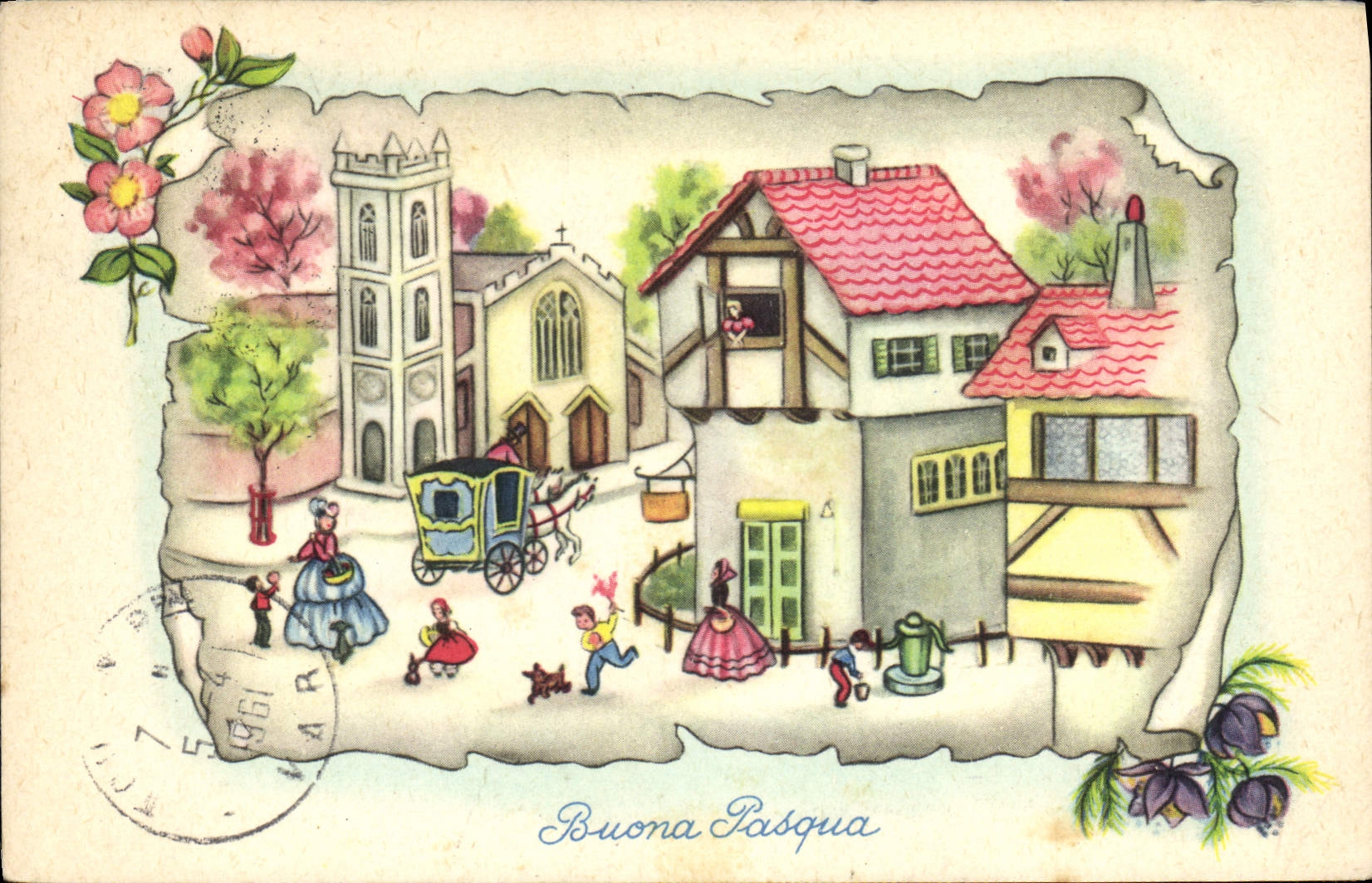 CPA Fantaisie Illustrateur Paques