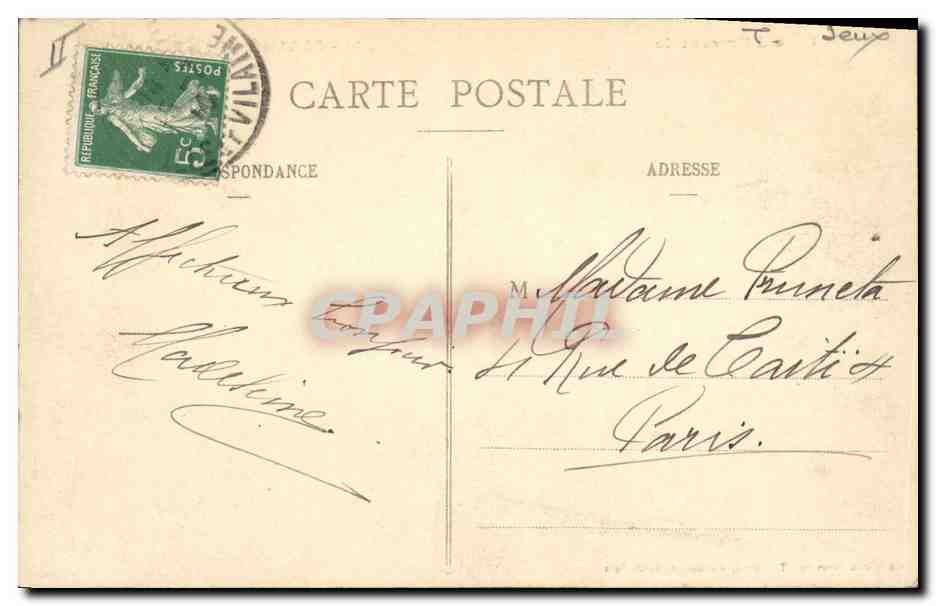 CPA Parame Sur la plage Croquet  — Rückseite