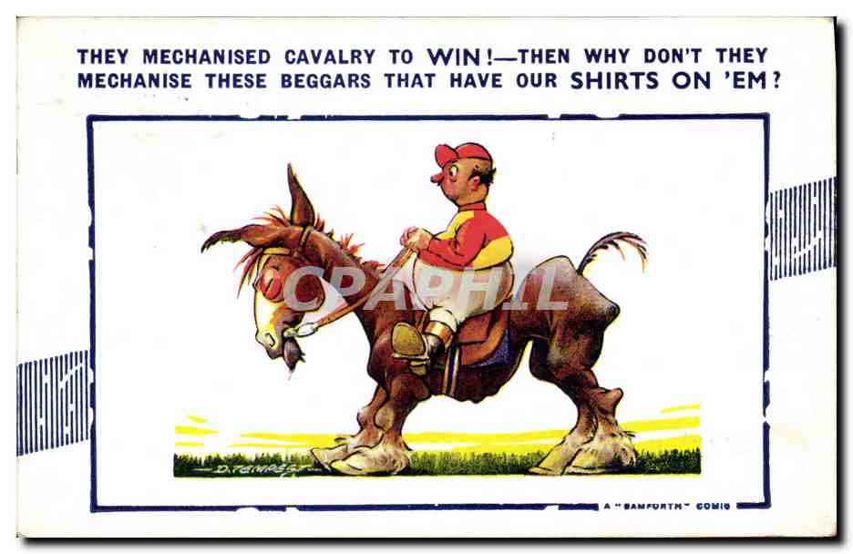 CPA Fantaisie Illustrateur Tempest Cheval Equitation