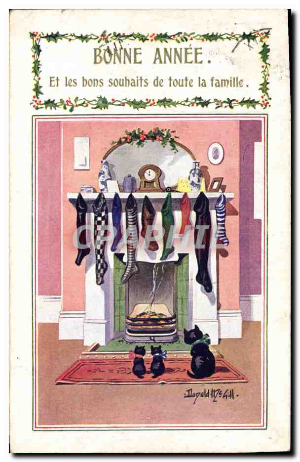 CPA Fantaisie Illustrateur Donald Mc Gill Chat Chaton