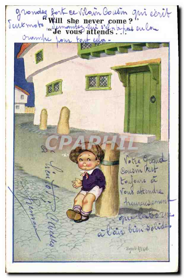 CPA Fantaisie Illustrateur Donald Mc Gill Enfant
