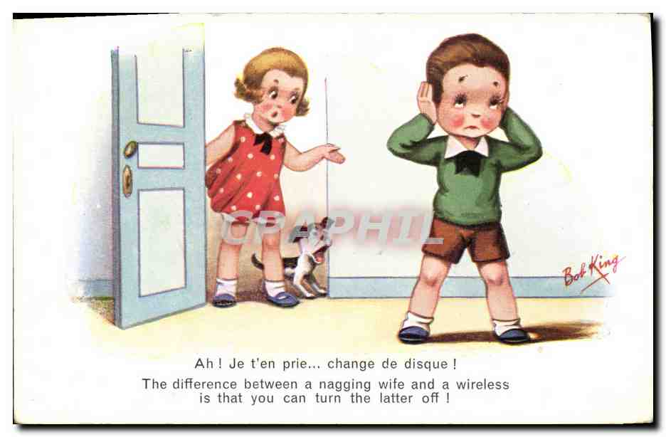 CPA Fantaisie Illustrateur Bob KKing Enfants Chien