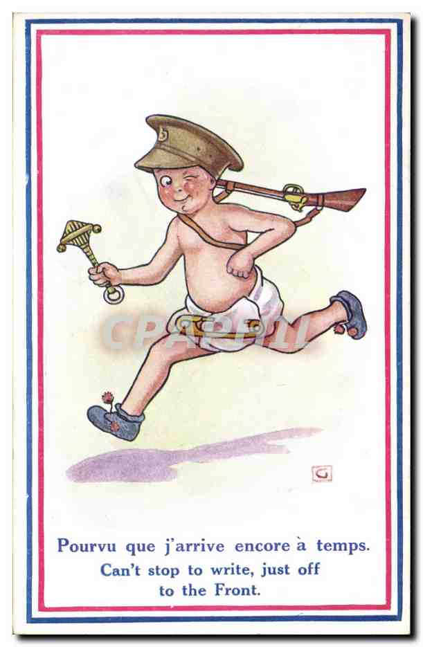CPA Fantaisie Illustrateur Enfant Militaria