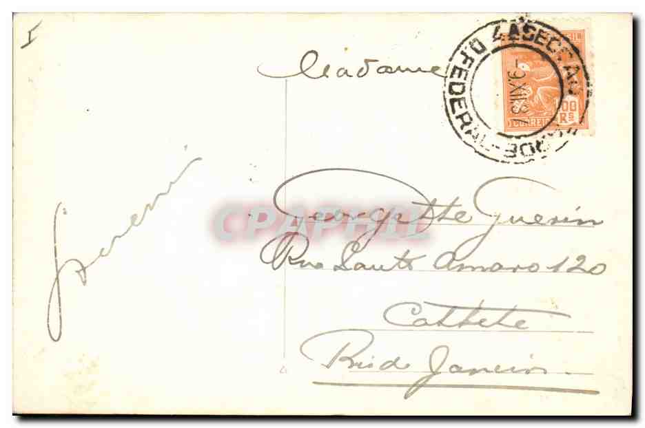 CPA Fantaisie Fleurs Petropolis Brasil  — Rückseite