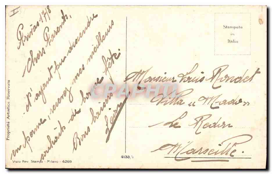 CPA Fantaisie Fleurs  — Verso