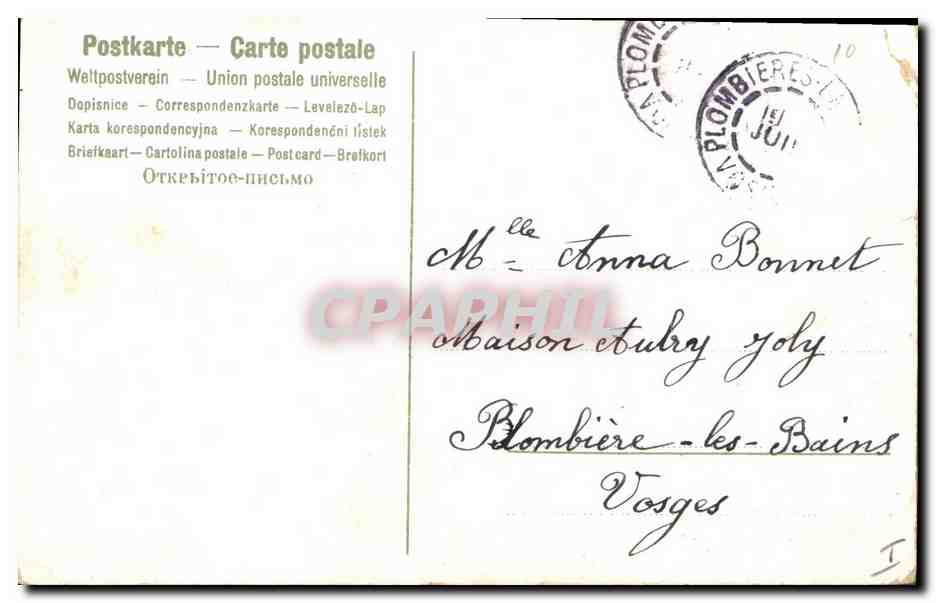CPA Fantaisie Fleurs  — Rückseite