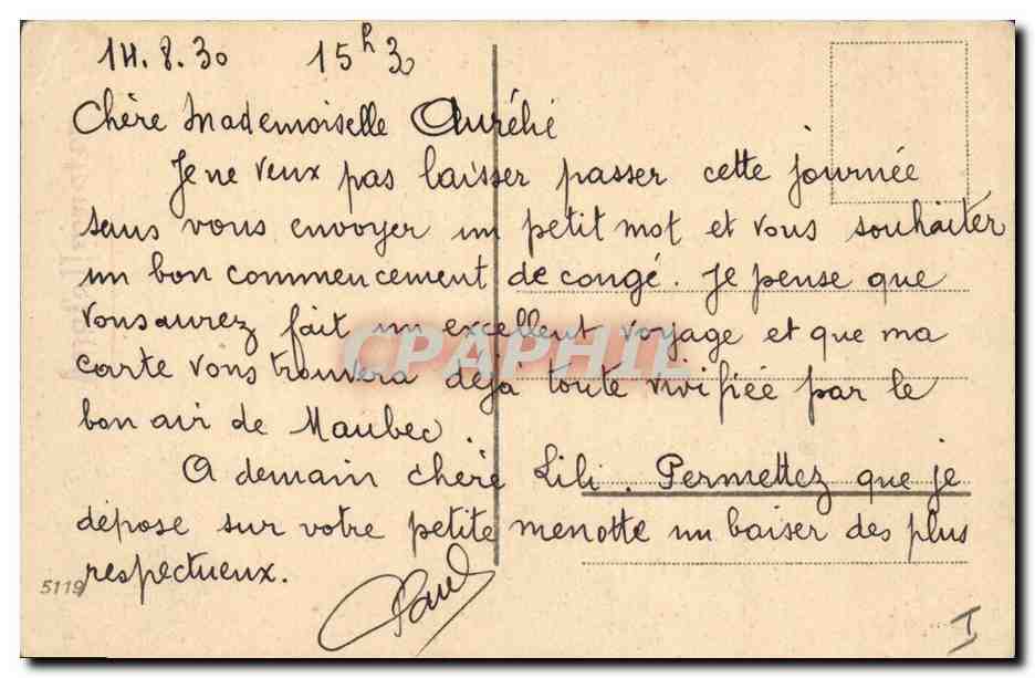 CPA Fantaisie Fleurs  — Rückseite