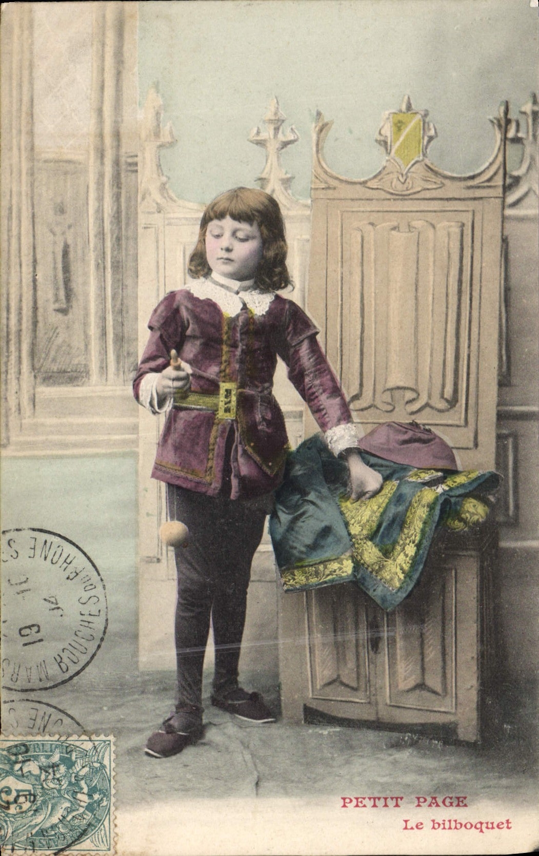 CPA Petit page Enfant Le bilboquet 