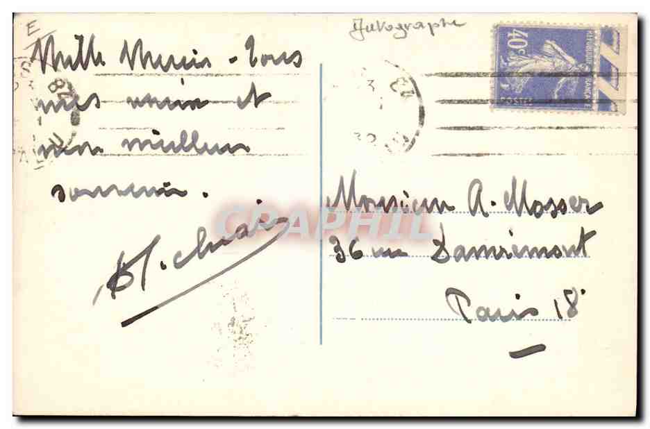 Pierre Sechiari — Chef d'Orchestre — Autographe — Reverso