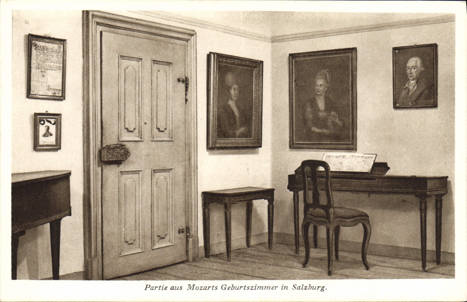 CPA Mozart Clavecin Salzburg 