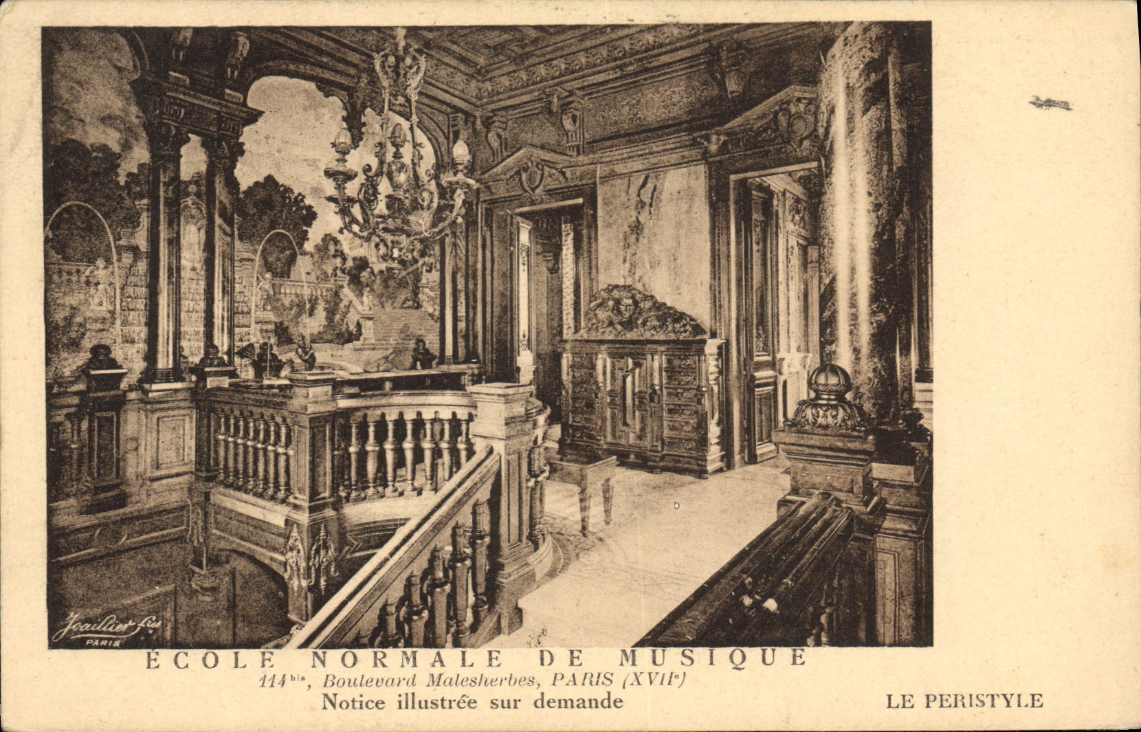 École Normale de Musique — 114 bis, Boulevard Malesherbes, Paris (XVIe) — Joaillier Frères