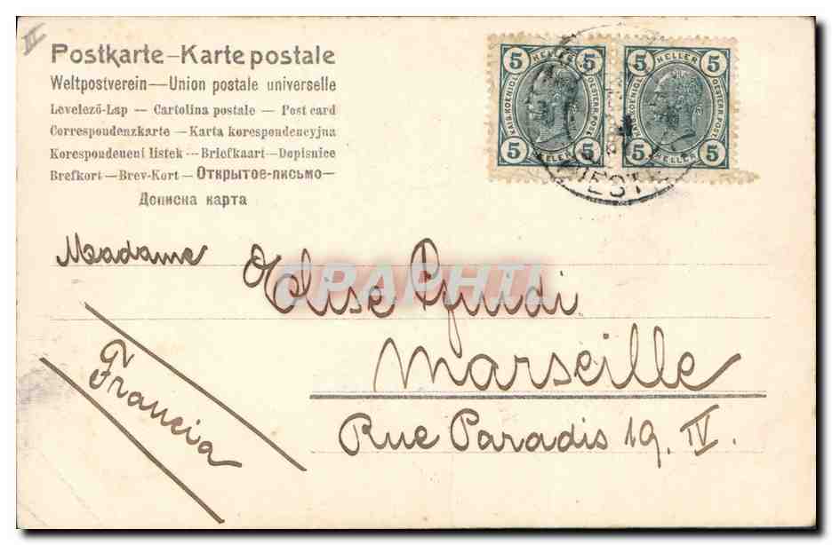 CPA Cochon Porc Enfant  — Rückseite