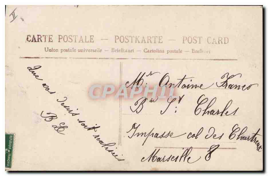 CPA Cochon Porc Femme Porte bonheur  — Rückseite