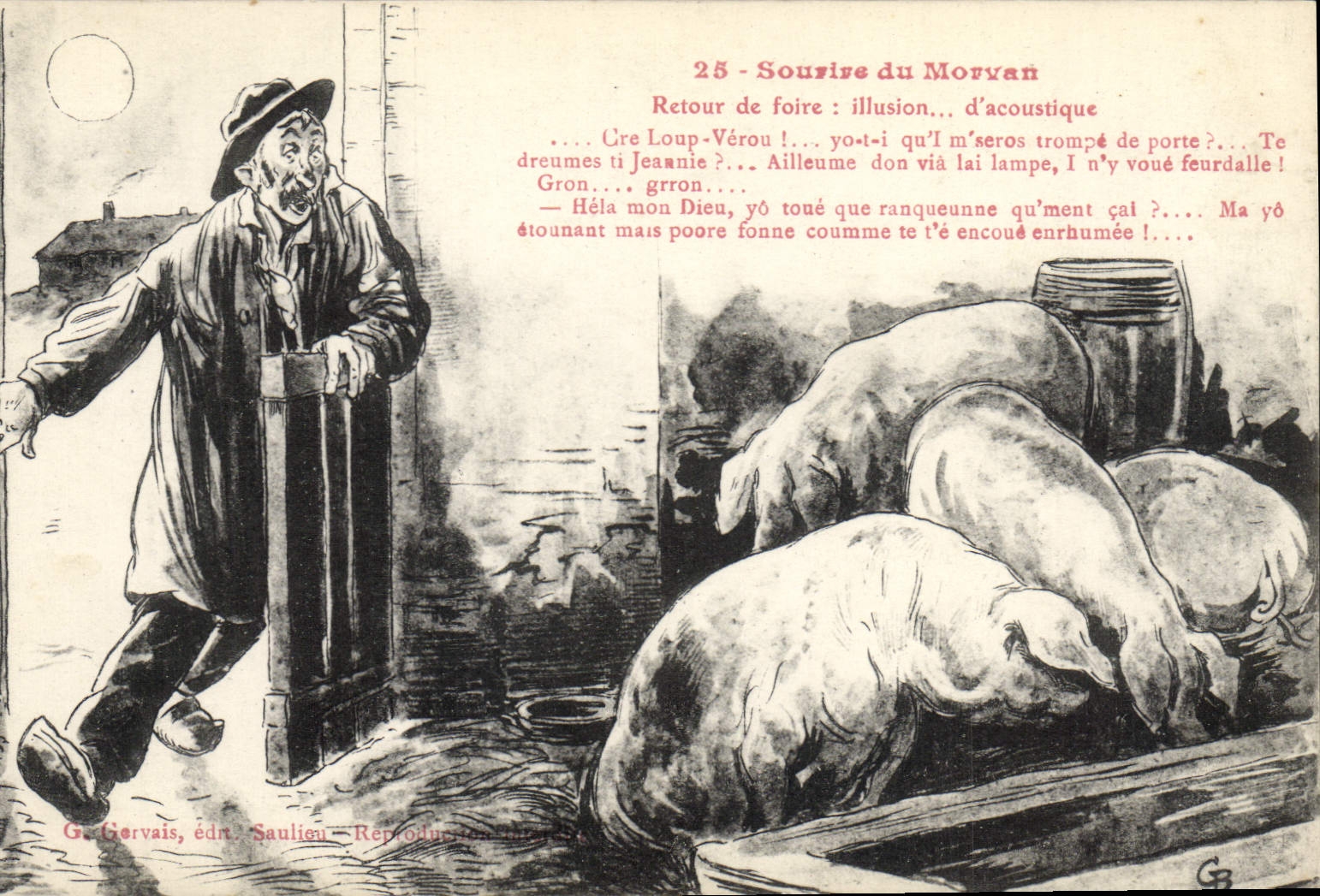 Retour de foire : illusion... d'acoustique — Souvire du Morvan — G. Gervais, éd. Saulieu